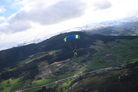 Skydiving in Norwayの写真素材