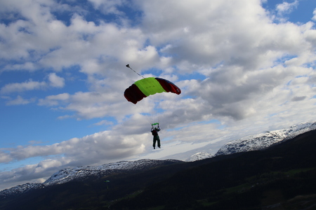 Skydiving in Norwayの写真素材