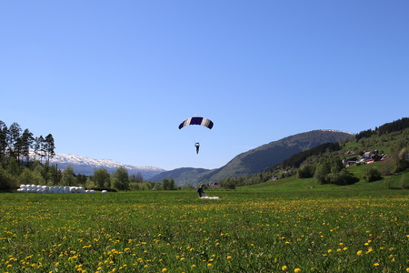 Skydiving in Norwayの写真素材