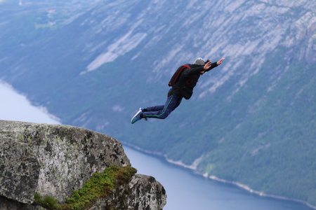 Skydiving in Norwayの写真素材