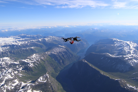 Skydiving in Norwayの写真素材
