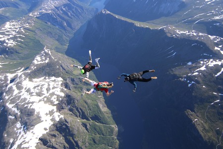 Skydiving in Norwayの写真素材