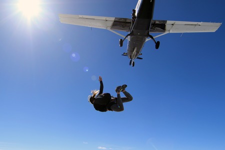 Skydiving in Norwayの写真素材
