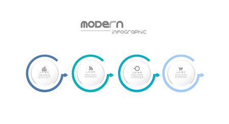 Business data visualization. Process chart. Abstract elements of graph, diagram with steps, options, parts or processes. Vector business template for presentation. Creative concept for infographic.のイラスト素材