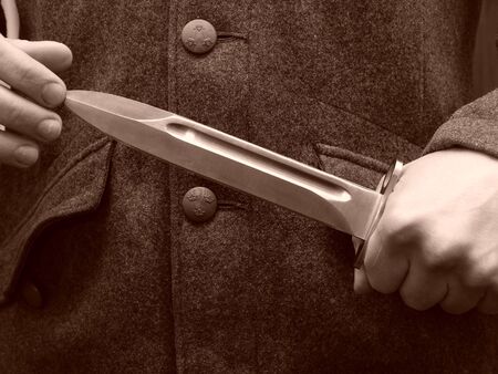    Soldier with bayonet                    の写真素材