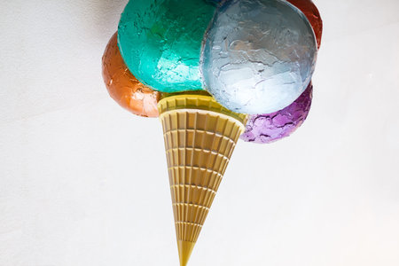 Artificial ice cream cone.