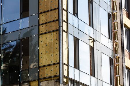 Building facade renovation, house reconstruction, repair.の写真素材