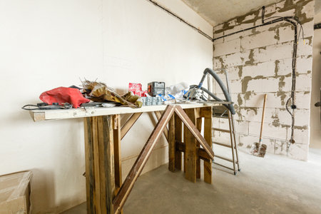 Renovation concept - room during restorationの写真素材