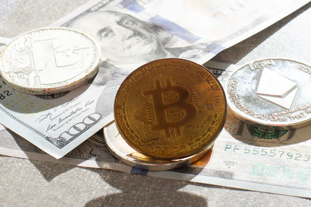 Bitcoin Payment, Using Virtual Coin cryptocurrency and banknotes of one US dollar