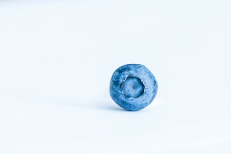 Tasty blueberries isolated on white background. Blueberries are antioxidant organic superfood.の写真素材
