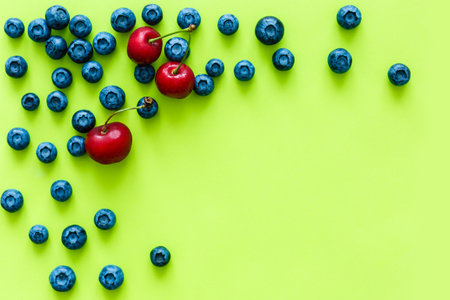 Fresh blueberry background. Texture blueberry berries close upの写真素材