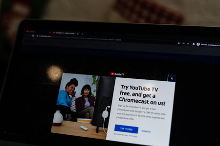 Kyiv, Ukraine - November 16, 2020: Youtube Smarter Shopping, Better Living website browser home pageのeditorial素材