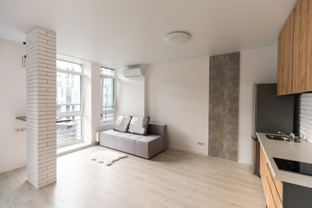 Interior design: Modern Studio Apartmentの写真素材