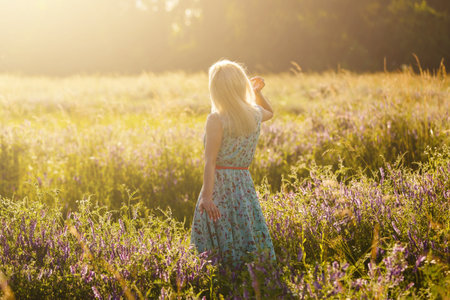 Enjoyment. Free Happy Woman Enjoying Nature. Beauty Girl Outdoor. Freedom conceptの写真素材