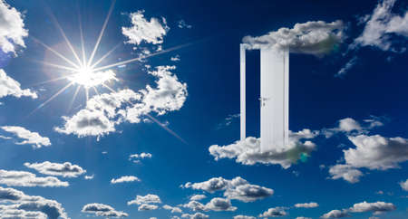 Door to new world. Hope, success, new way conceptsの写真素材