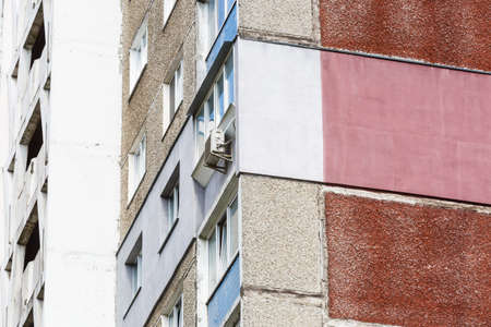 Building facade renovation, house reconstruction, repair.の写真素材