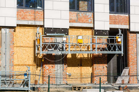 Building facade renovation, house reconstruction, repair.の写真素材