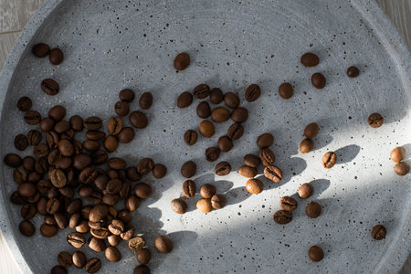 Coffee on grunge wooden background