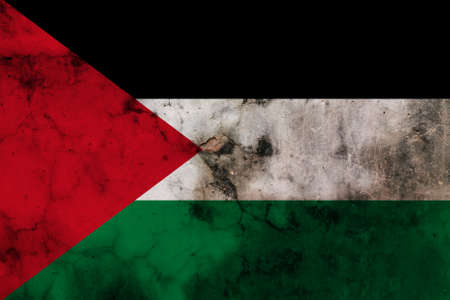 Grunge of Palestine Flag, flag Palestine dirtyの写真素材