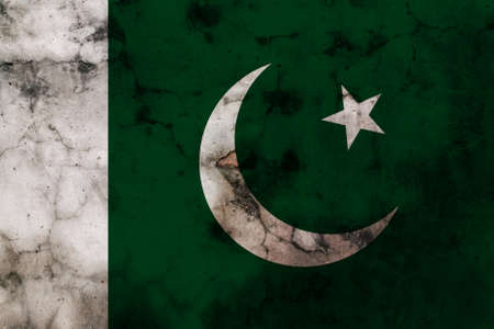 Old Pakistan grunge background flag desing symbolの写真素材
