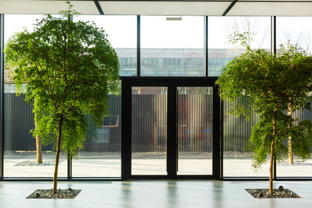 A view of a large window