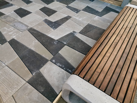 A close up of a tiled floor