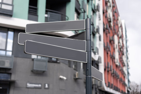 Blank street direction arrow sign.