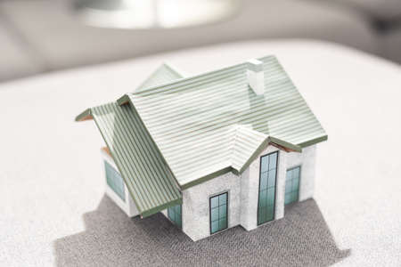 architecture, building, construction, real estate and property concept - close up house or home model.の写真素材