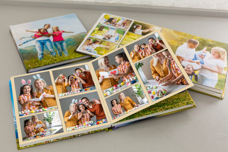 family photobook about easter. Easter card with love.