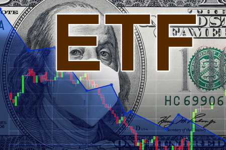 ETF - Exchange Traded Fund. Trade Market ICO IPO Financial Technology Business Investment concept.