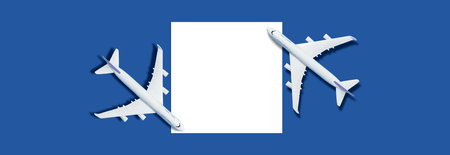 Travel background concept. objective with plane on empty white paper for text. Picture for add text...