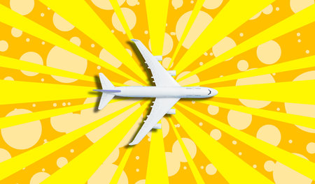 Airplane in the sky - Passenger Airliner