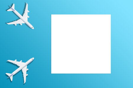 Travel background concept. objective with plane on empty white paper for text. Picture for add text...