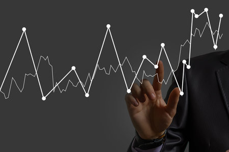 Businessman presses button ipo Initial Public Offering service secure initial public offering