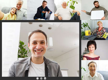 Headshot portraits of diverse smiling peopleの写真素材