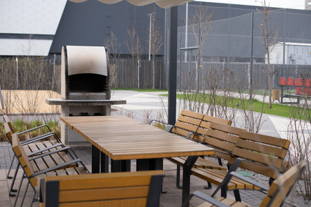 barbecue grill in the park.