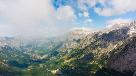 Beautiful landscape in Albania with mountainsの写真素材