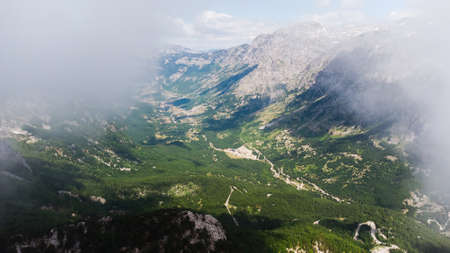 Theth National Park. Shkoder County, Albania. landscape in the central part of Albanian Alps.の写真素材