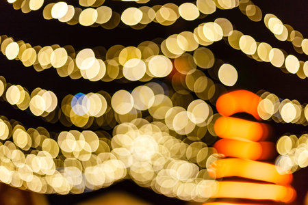 christmas lights blur in the dark background
