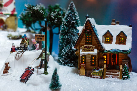 Kiev, UKRAINE - January 26, 2020 Winter Country vdnh exhibition decorated for new year and christmas holidays, dream factory decorのeditorial素材