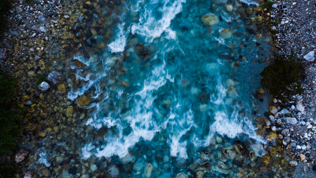 Mountain River, Rushing Water Flowing Texture