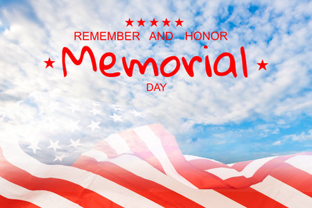 USA Memorial day and Independence day concept, United States of America flag
