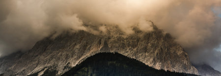 Beautiful view on little mountainous village, an old farming village, major tourist resort in...