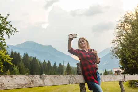 girl in the mountains, alps, austria