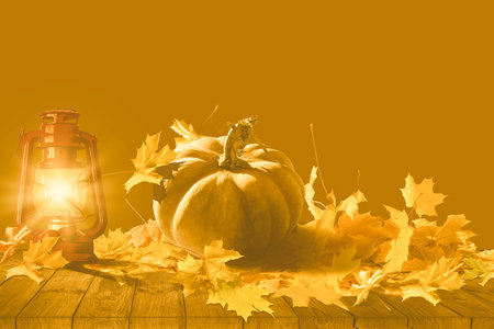 Bakground made of autumn brown and orange leaves