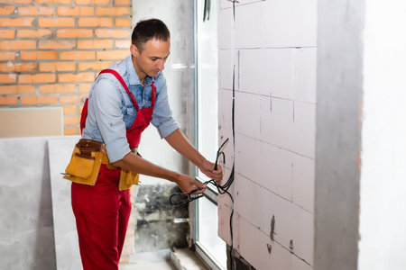 Young worker on a construction site