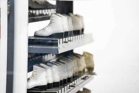 Ice skating group on a shelf in a supermarket storeの写真素材