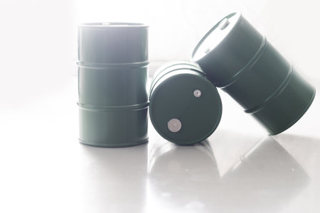 Cylindrical sealed tin can isolated on a white background. Universal container for canning.の写真素材