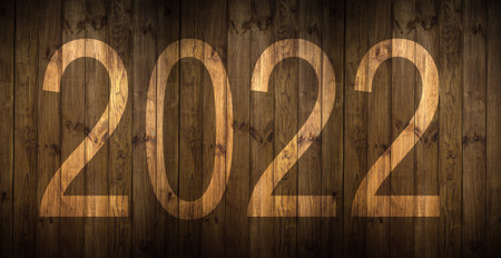 Happy new year 2022 written on isolated background