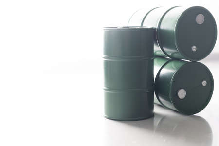 Cylindrical sealed tin can isolated on a white background. Universal container for canning.の写真素材